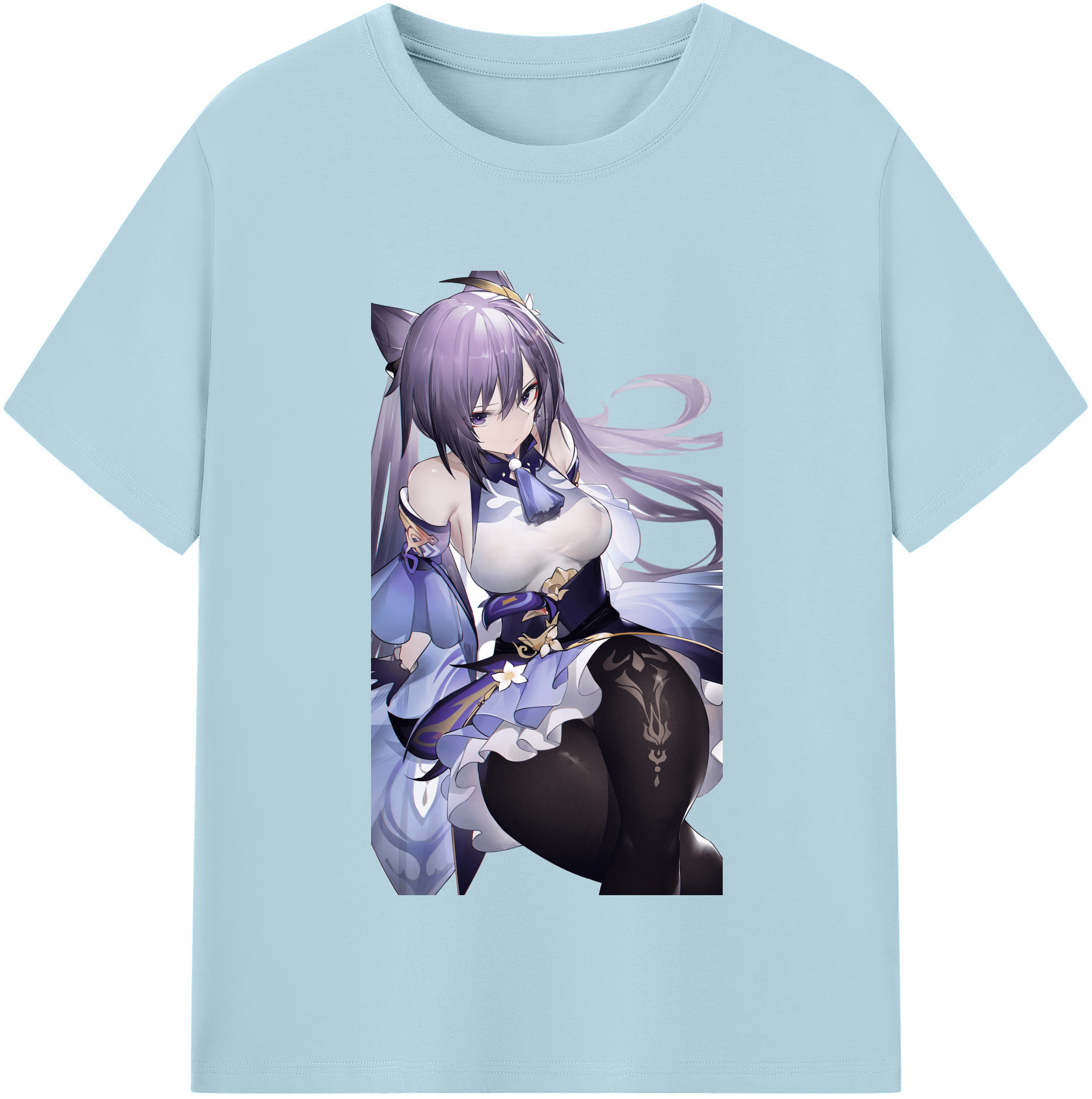 げんし神 刻晴 こくせい genshin Kokusei 綿100％半袖Tシャツ（フロントプリント）
